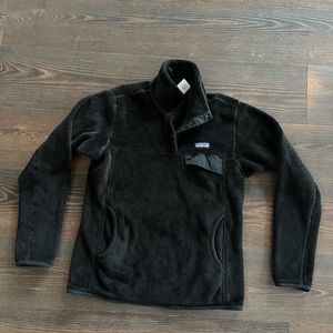 Patagonia Black Re-Tool Snap- T Fleece Pullover- M
